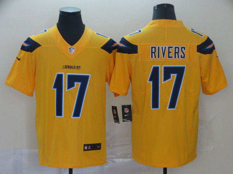 Men Los Angeles Chargers #17 Rivers Yellow 2019 Vapor Untouchable Nike Inverted Legend NFL Jerseys->new orleans saints->NFL Jersey
